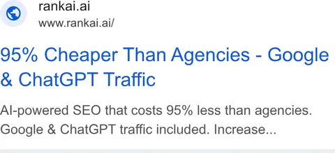 An ad RankAI is running