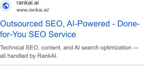 An ad RankAI is running