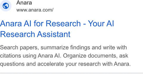 An ad Anara is running