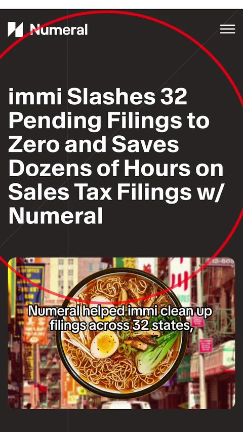 An ad Numeral is running