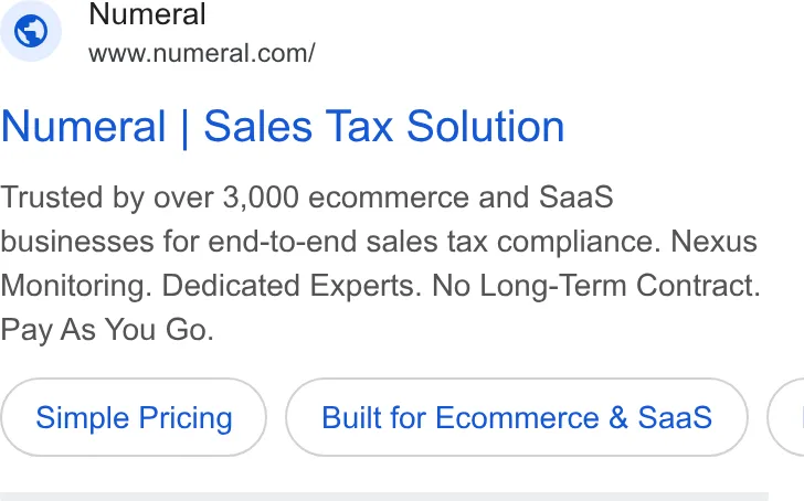 An ad Numeral is running