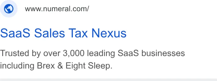 An ad Numeral is running