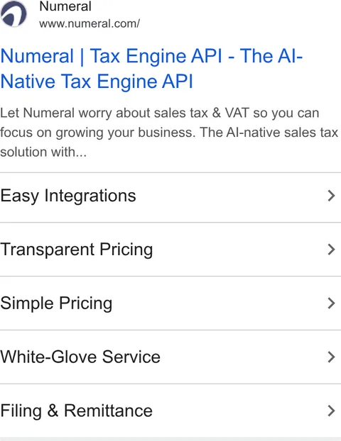 An ad Numeral is running