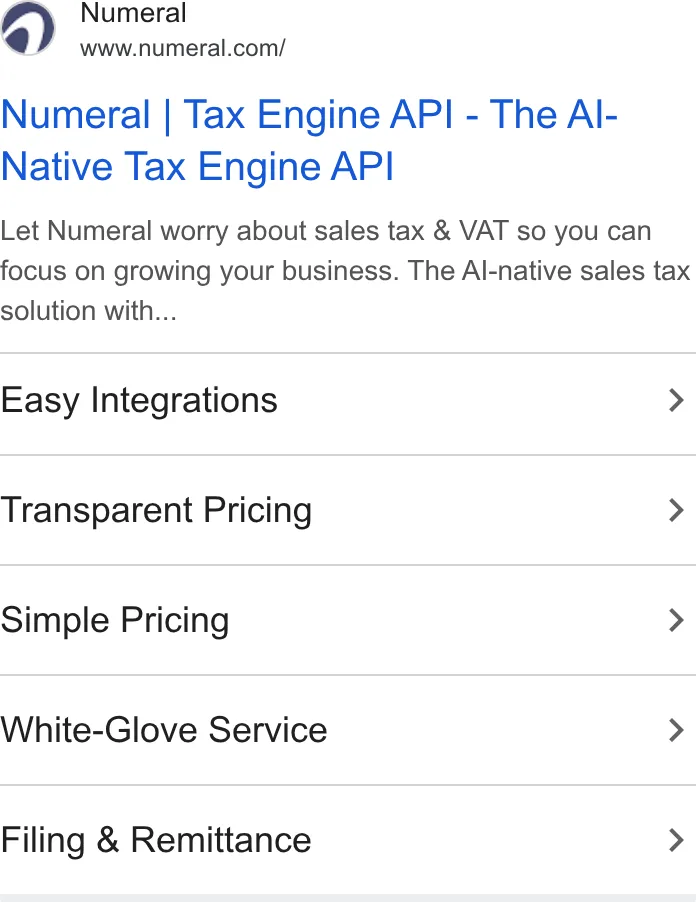 An ad Numeral is running
