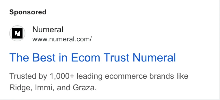 An ad Numeral is running