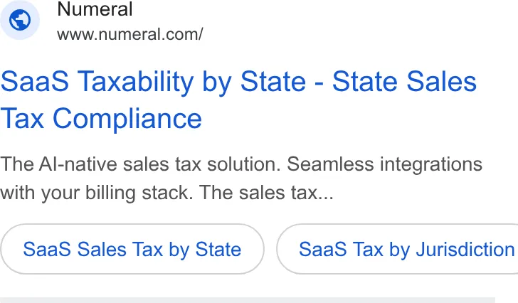 An ad Numeral is running