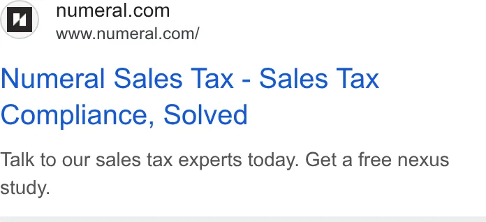 An ad Numeral is running
