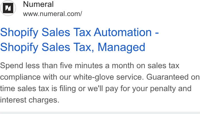 An ad Numeral is running