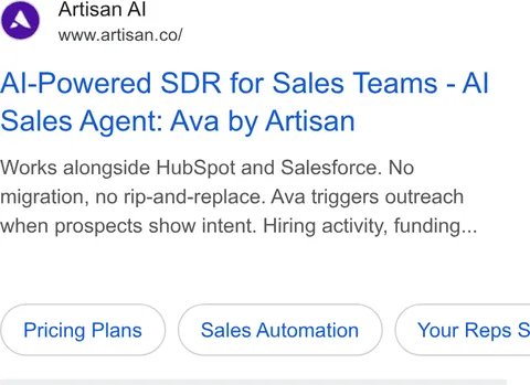 An ad Artisan is running