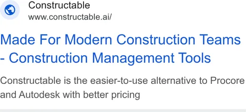 An ad Constructable is running