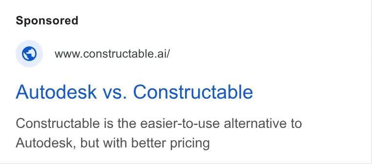 An ad Constructable is running