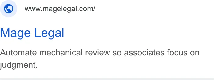 An ad Magelegal is running