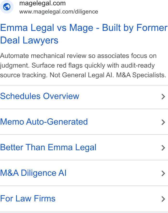 An ad Magelegal is running