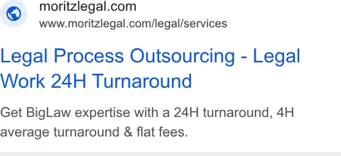 An ad Moritzlegal is running