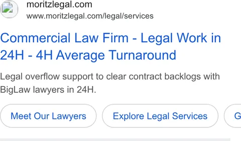 An ad Moritzlegal is running