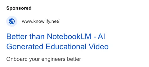 An ad Knowlify is running