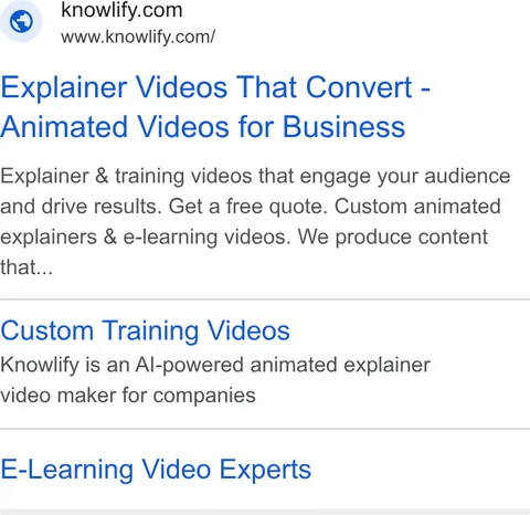 An ad Knowlify is running