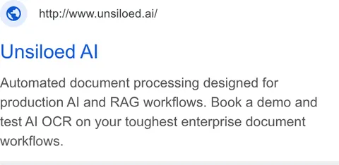 An ad Unsiloed AI is running