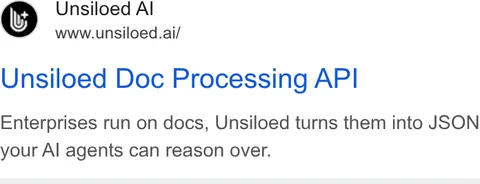 An ad Unsiloed AI is running