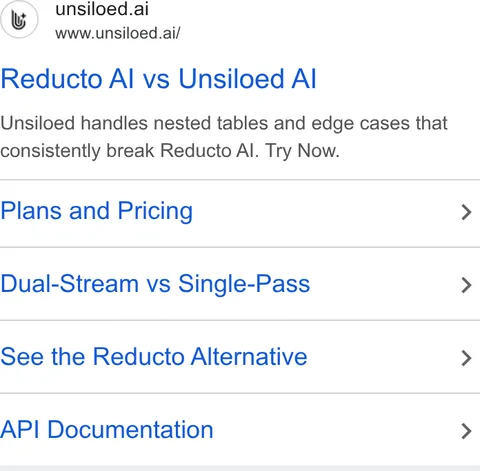 An ad Unsiloed AI is running