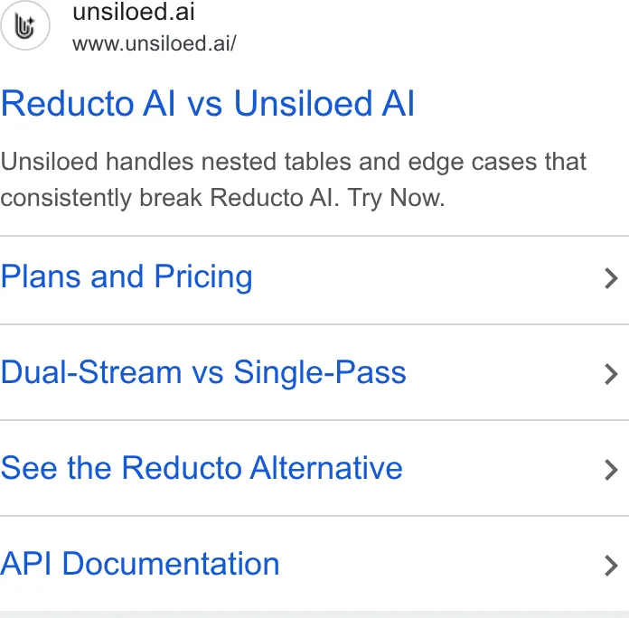 An ad Unsiloed AI is running