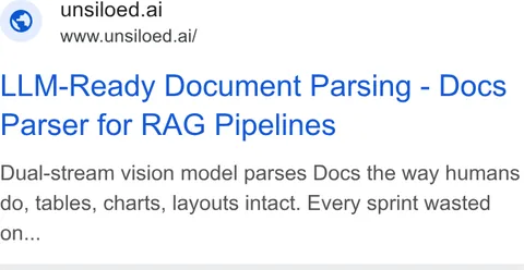 An ad Unsiloed AI is running