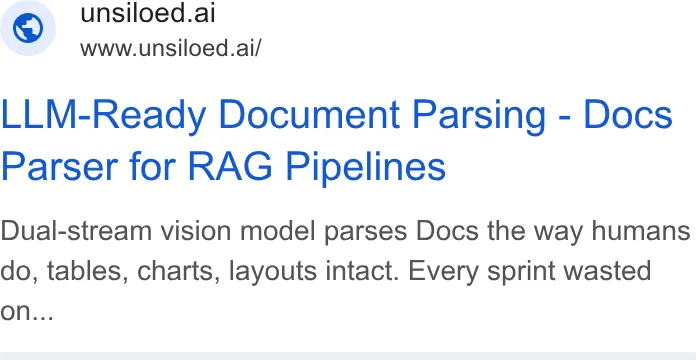 An ad Unsiloed AI is running