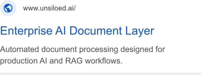 An ad Unsiloed AI is running
