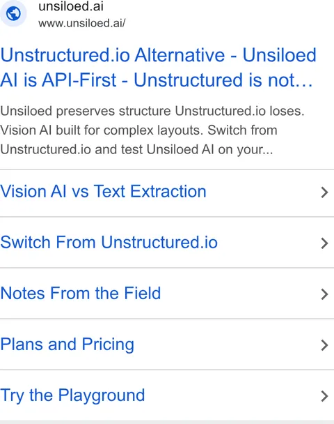 An ad Unsiloed AI is running