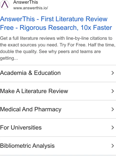 An ad AnswerThis is running