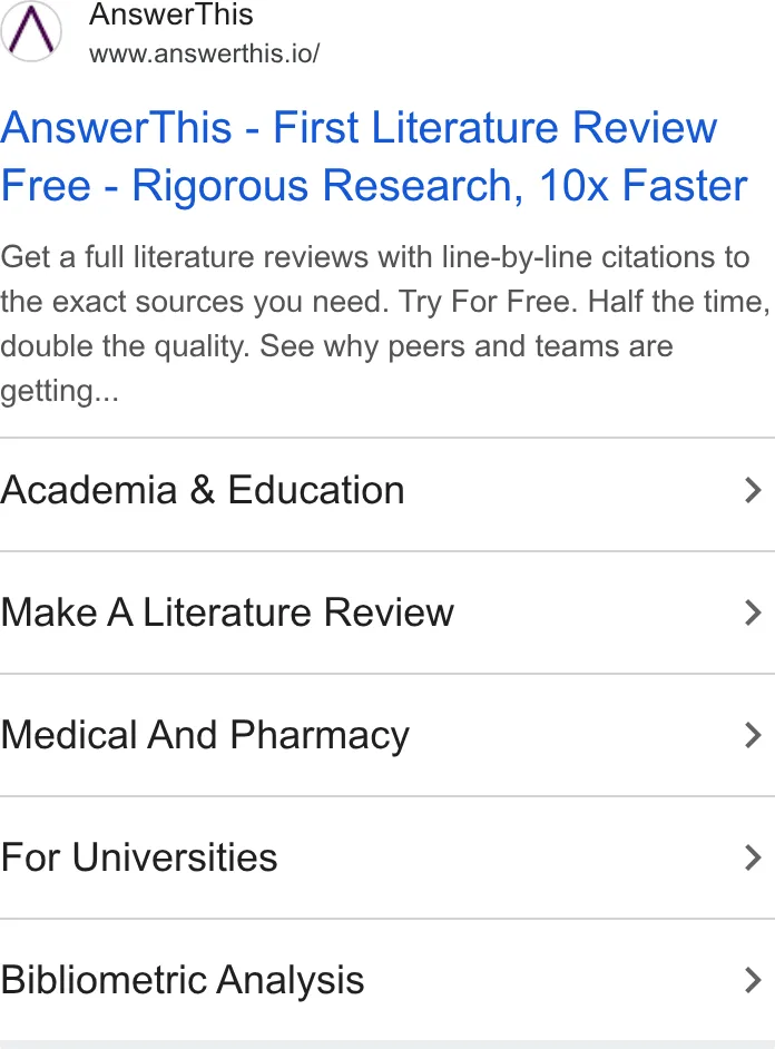 An ad AnswerThis is running