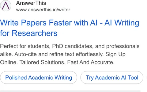An ad AnswerThis is running