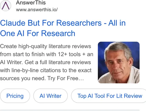 An ad AnswerThis is running