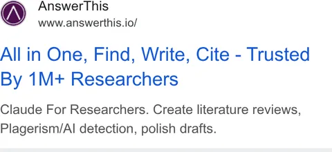 An ad AnswerThis is running