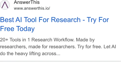 An ad AnswerThis is running