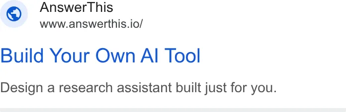 An ad AnswerThis is running