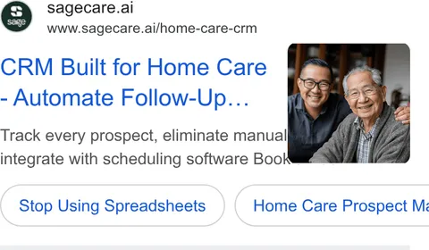 An ad Sage Care is running