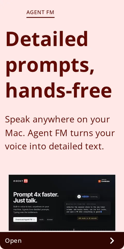 An ad Agent FM is running