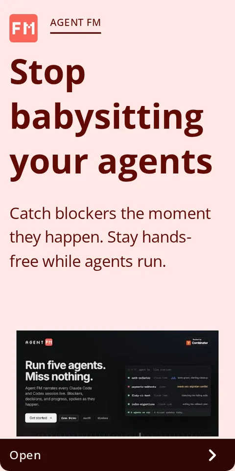 An ad Agent FM is running