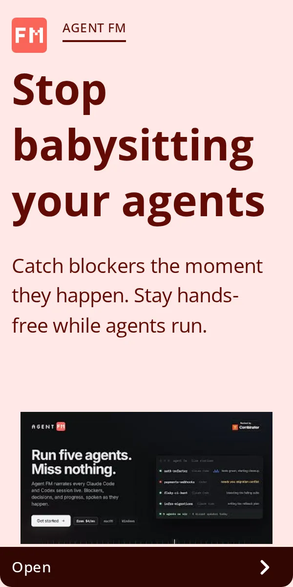 An ad Agent FM is running
