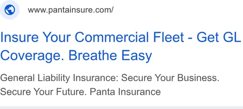 An ad Pantainsure is running
