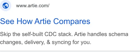 An ad Artie is running