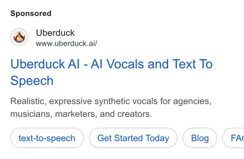 An ad Zaymo is running