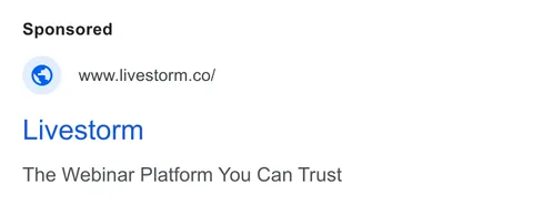 An ad Zaymo is running