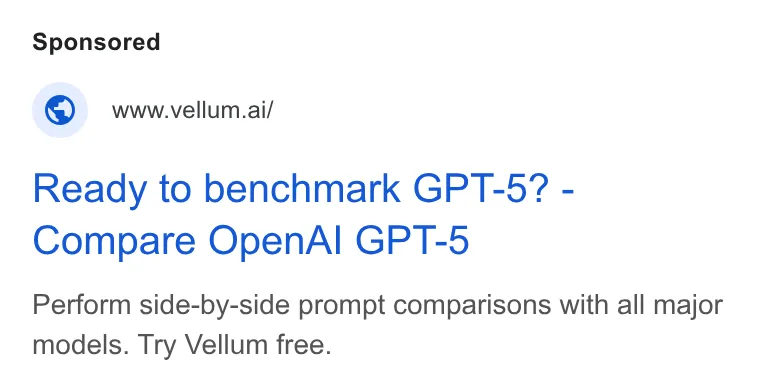An ad Vellum is running