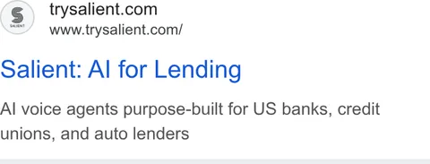 An ad Salient is running