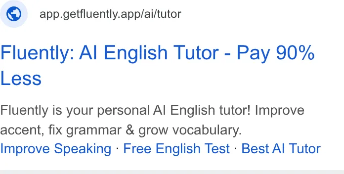 An ad Fluently is running