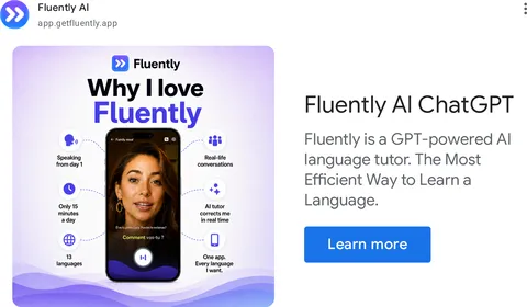 An ad Fluently is running