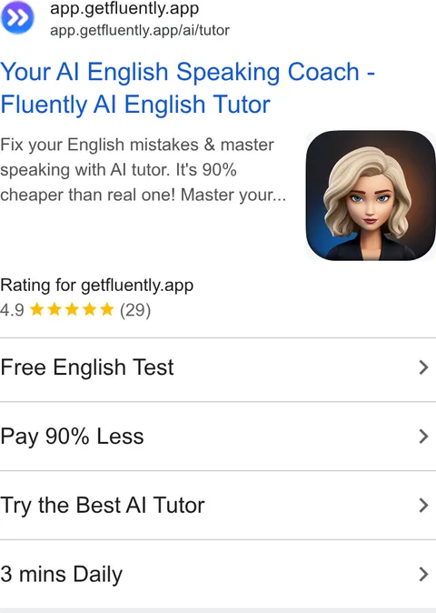 An ad Fluently is running
