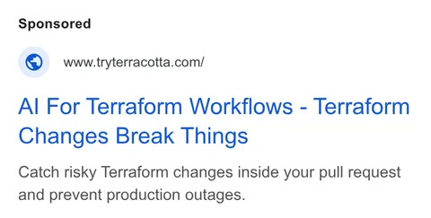 An ad Terracotta AI is running